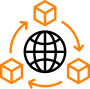 Reliable sourcing network icon