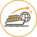 Global shipment icon
